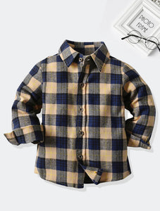 Toddler Flannel Button Tee