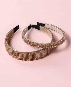 2pc Crystal Decor Headband