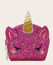 Load image into Gallery viewer, Girls Unicorn Design Glitter Chain Bag
