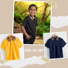 Load image into Gallery viewer, Scarf Print Collar Polo Shirt
