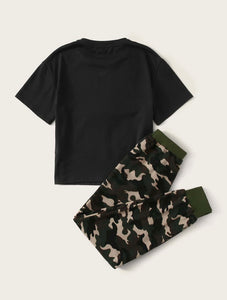 Princess Tee & Camo Jogger Set