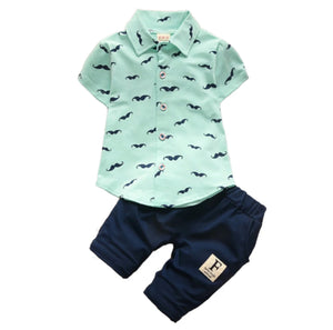 Mustache Polo Shirt & Pants