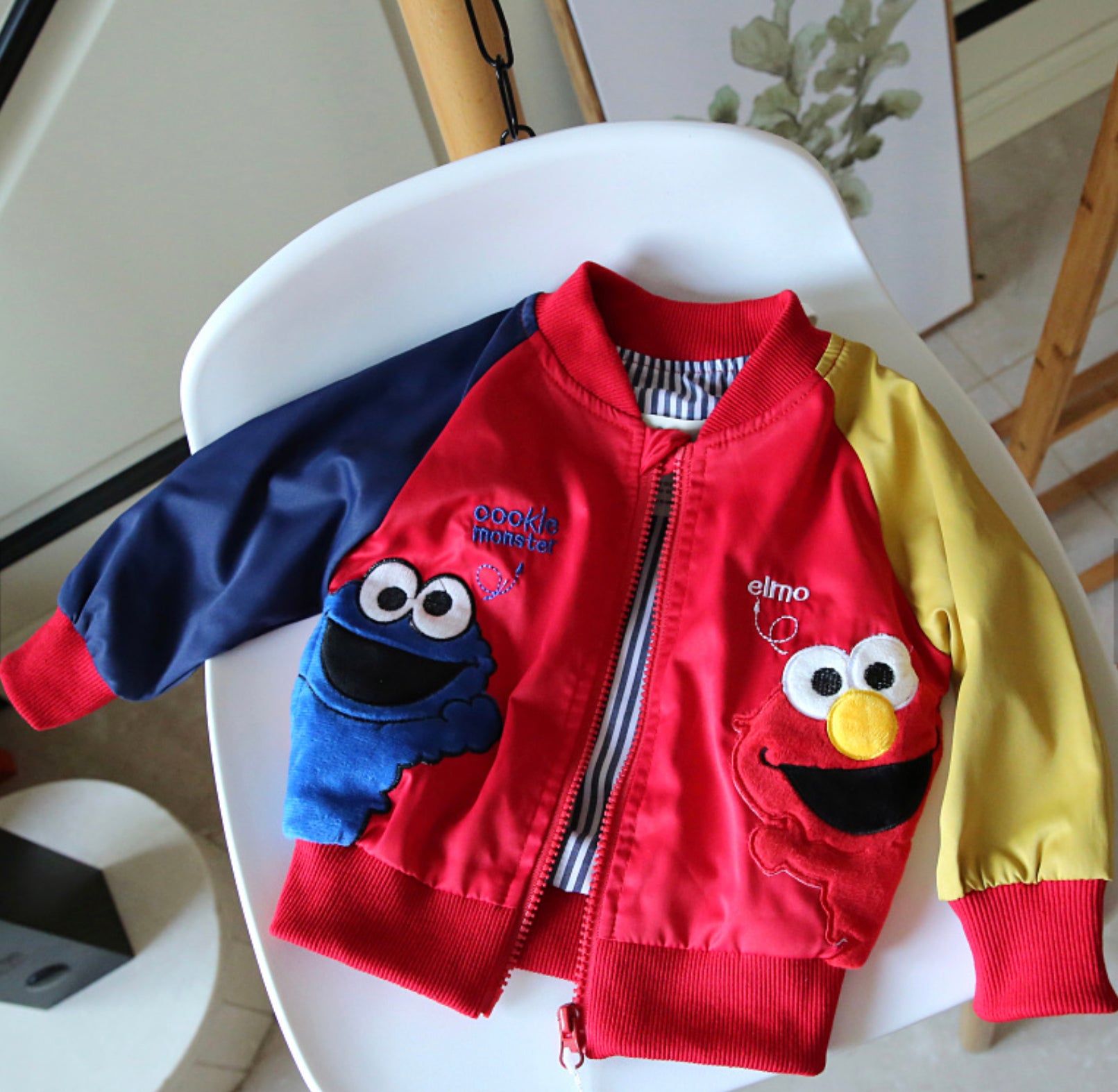 Cookie Monster & Elmo Bomber Jacket – Brooklynn's Fortune