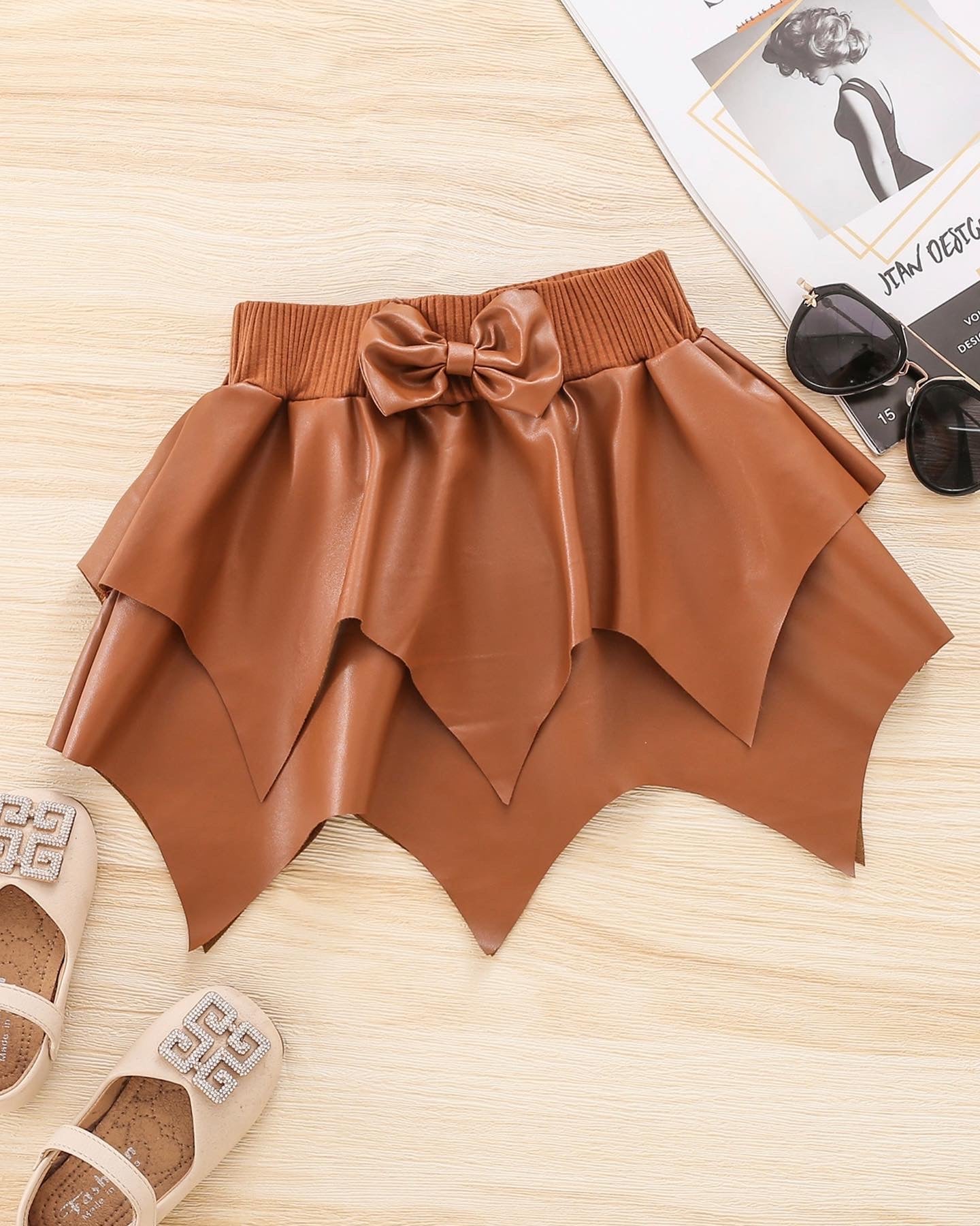 Hem Layered Bow Skirt