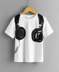 Headset Print Top