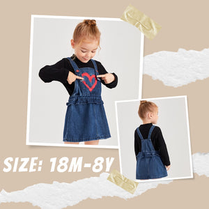 Heart Print Denim Dress