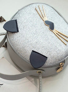 Silver Kitty Satchel