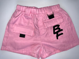 Pink Pocket BF Shorts