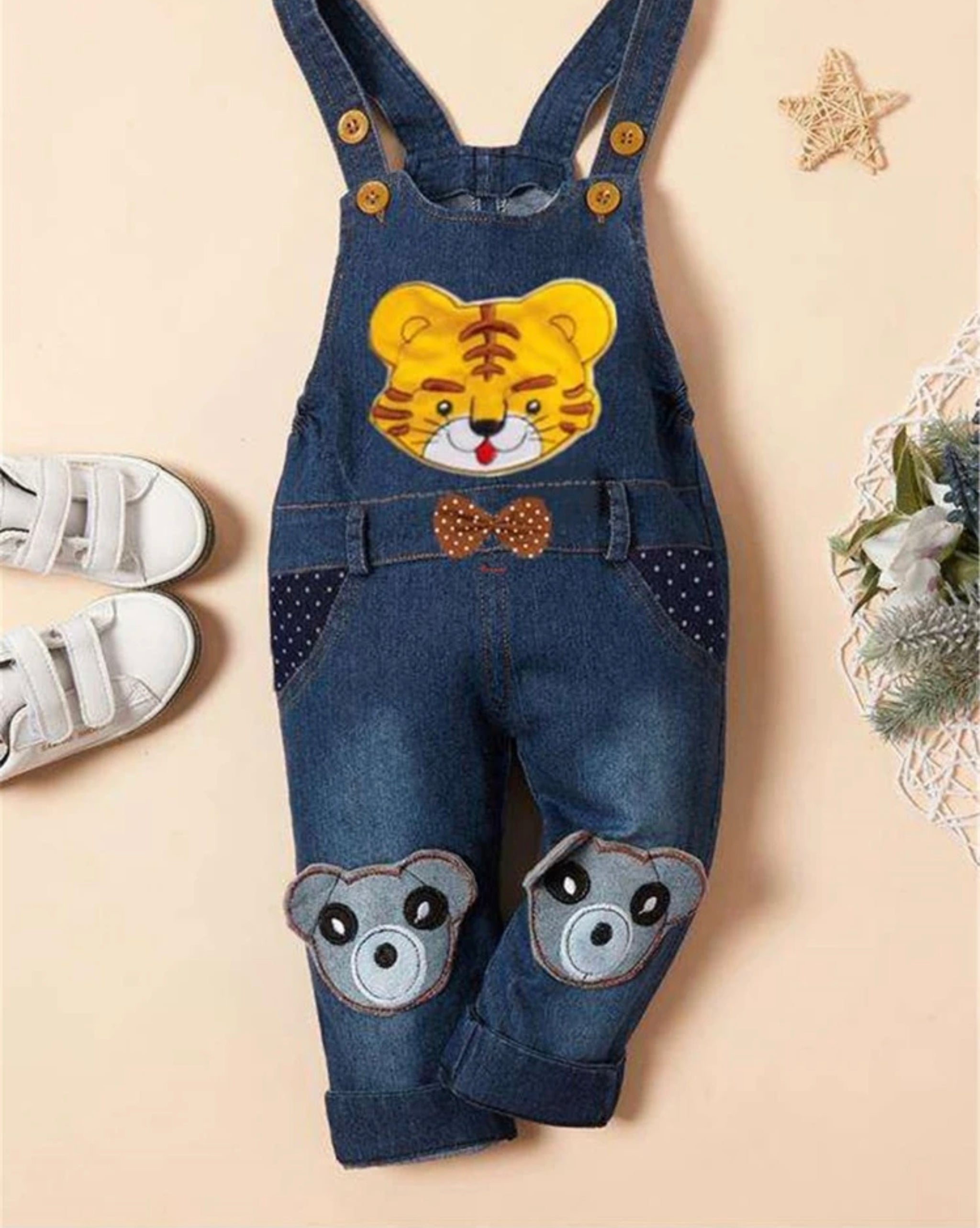 Embroidery Denim Overall