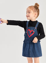 Load image into Gallery viewer, Heart Print Denim Dress
