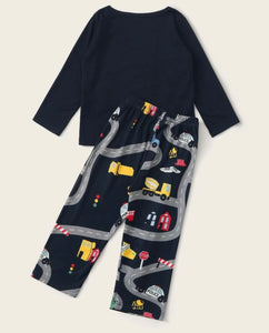 Car Print PJ Set