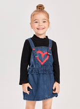 Load image into Gallery viewer, Heart Print Denim Dress
