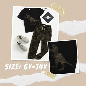 Camo T-Rex Tee & Pants Set