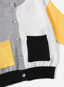 Color Block Pocket Cardigan