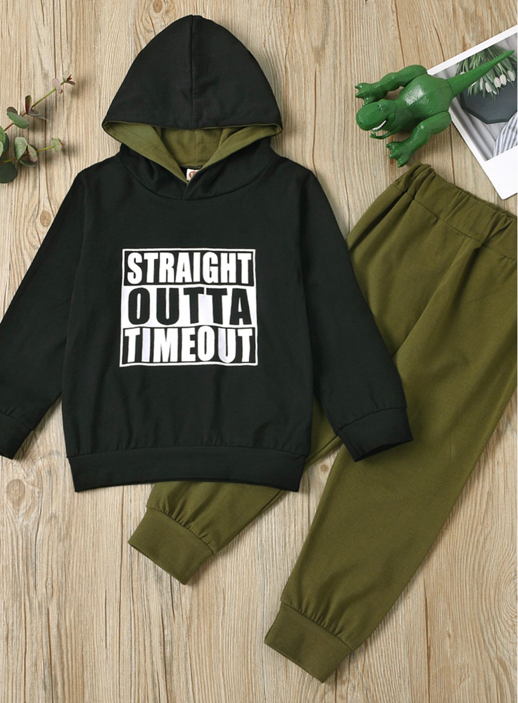 Toddler Boys Straight Out Of Timeout Hoodie & Pants