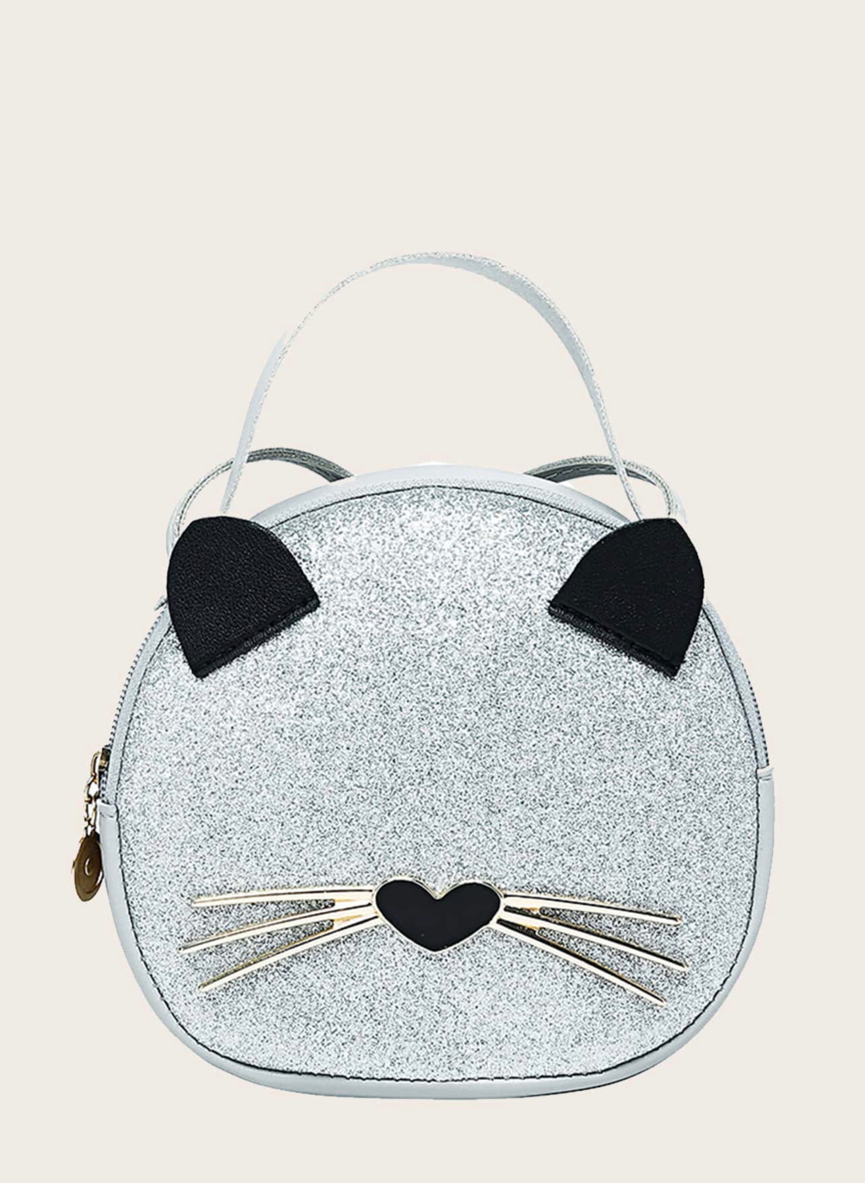 Silver Kitty Satchel