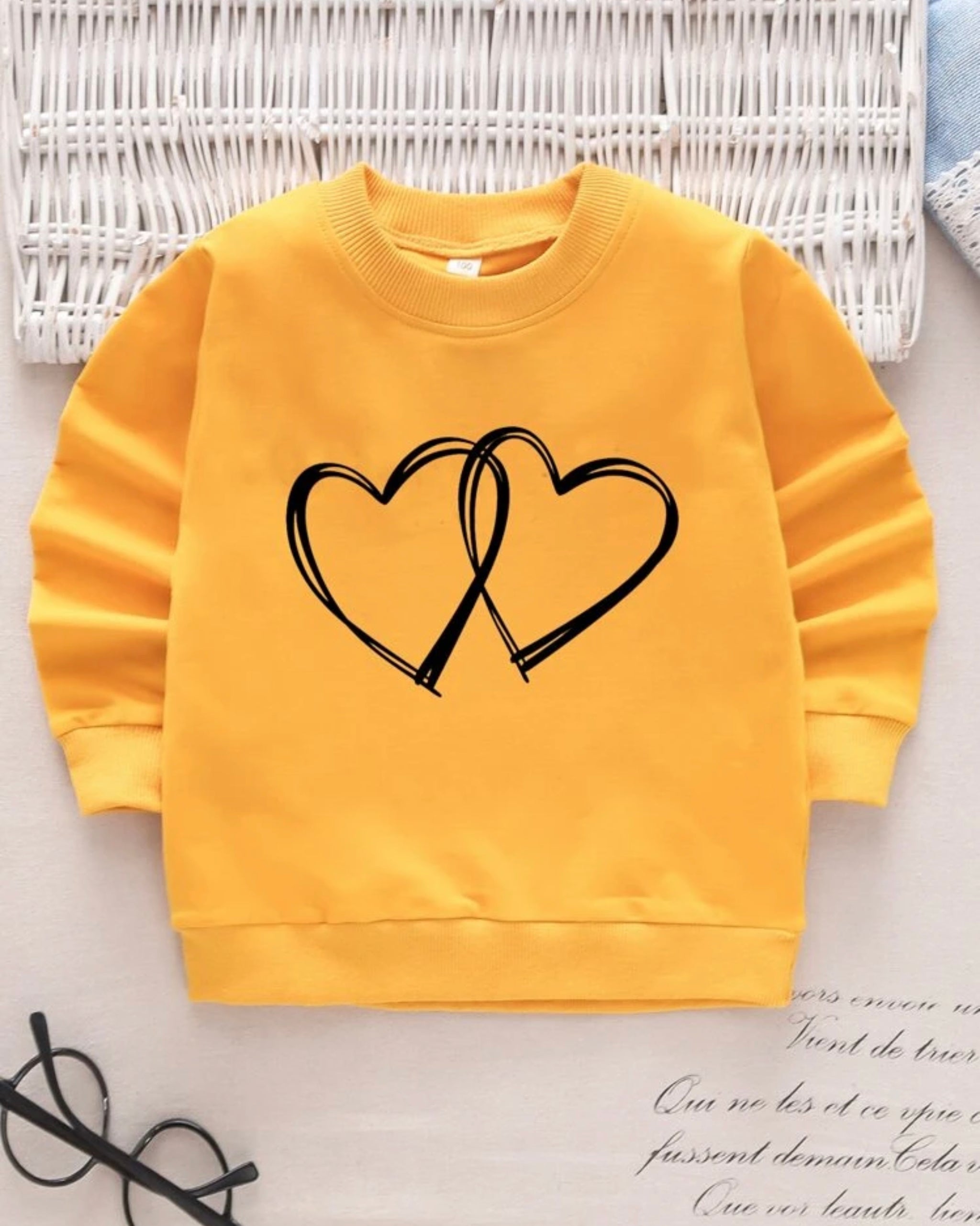 Heart Print Crewneck