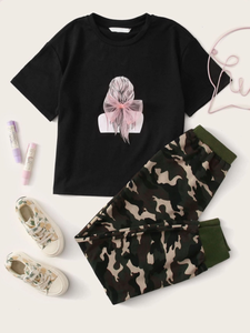 Princess Tee & Camo Jogger Set