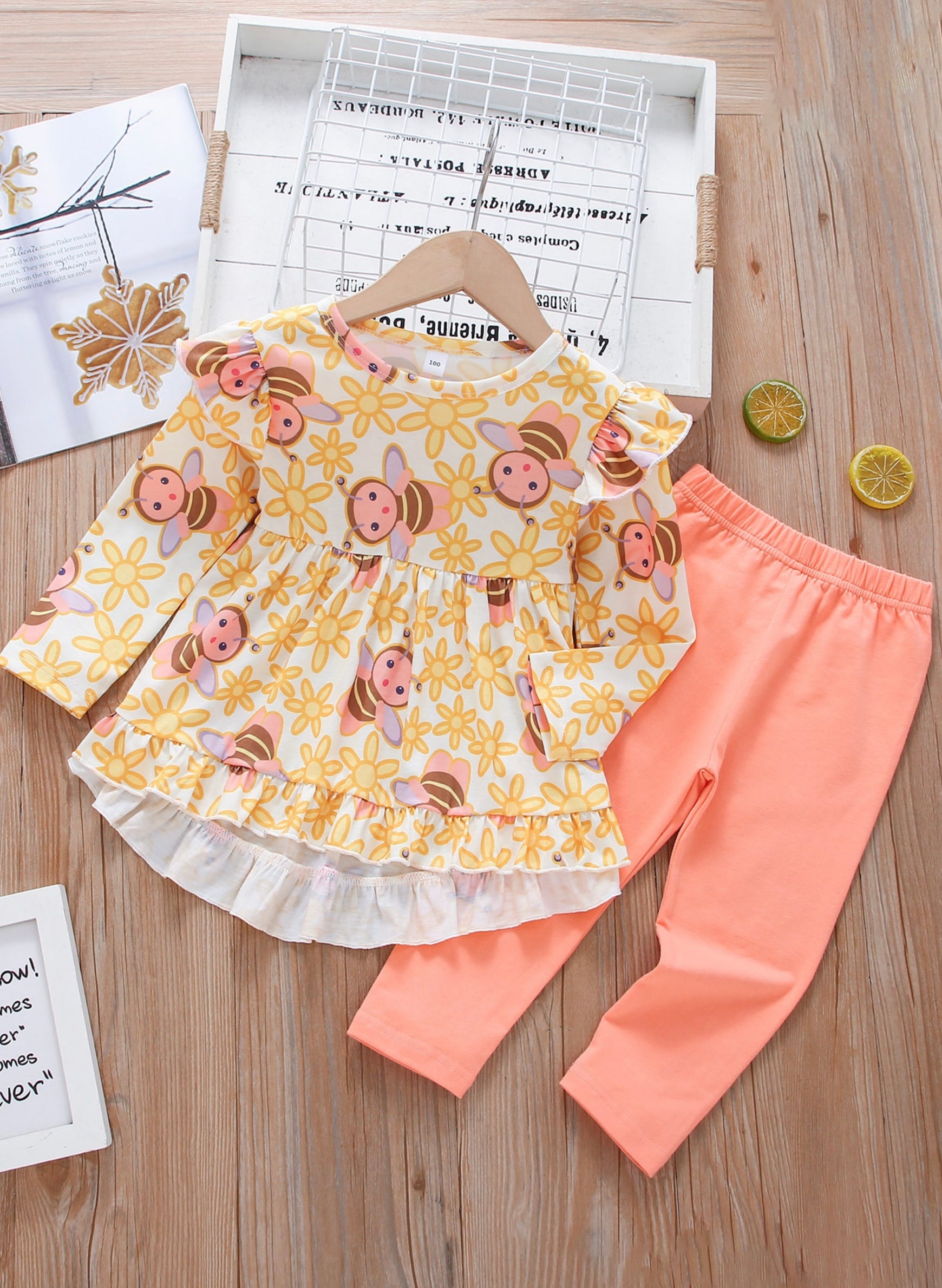 Peachy Bee Tee & Leggings