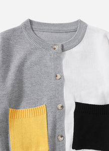 Color Block Pocket Cardigan