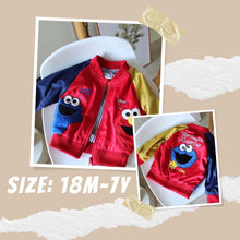 Load image into Gallery viewer, Cookie Monster &amp; Elmo Bomber Jacket
