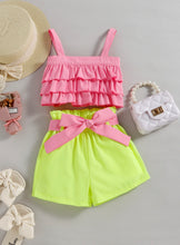 Load image into Gallery viewer, Ruffled Cami Top &amp; Bow Tie Shorts
