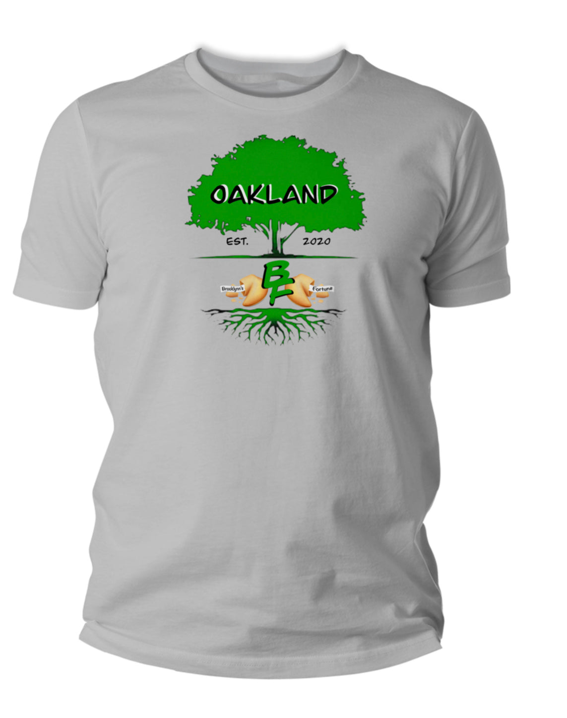 Adult Oak Tree BF Tee Grey