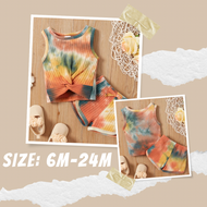 Tie Dye Sleeveless Tee & Shorts Set