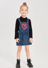 Load image into Gallery viewer, Heart Print Denim Dress
