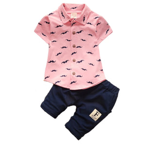 Mustache Polo Shirt & Pants