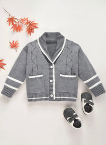 Double Pocket Collar Cardigan