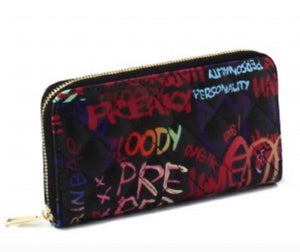 Graffiti Wallet Purple