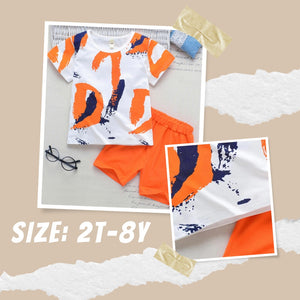 Brush Stroke Tee & Shorts Set