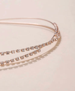 2pc Double-Layer Diamond Headband