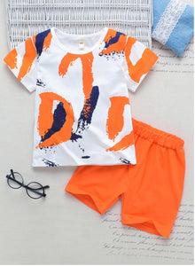 Brush Stroke Tee & Shorts Set