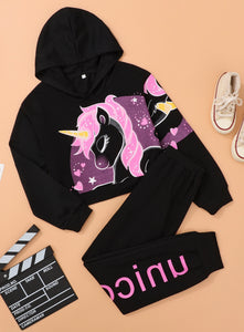 Pretty Princess Unicorn 2pc Set Black