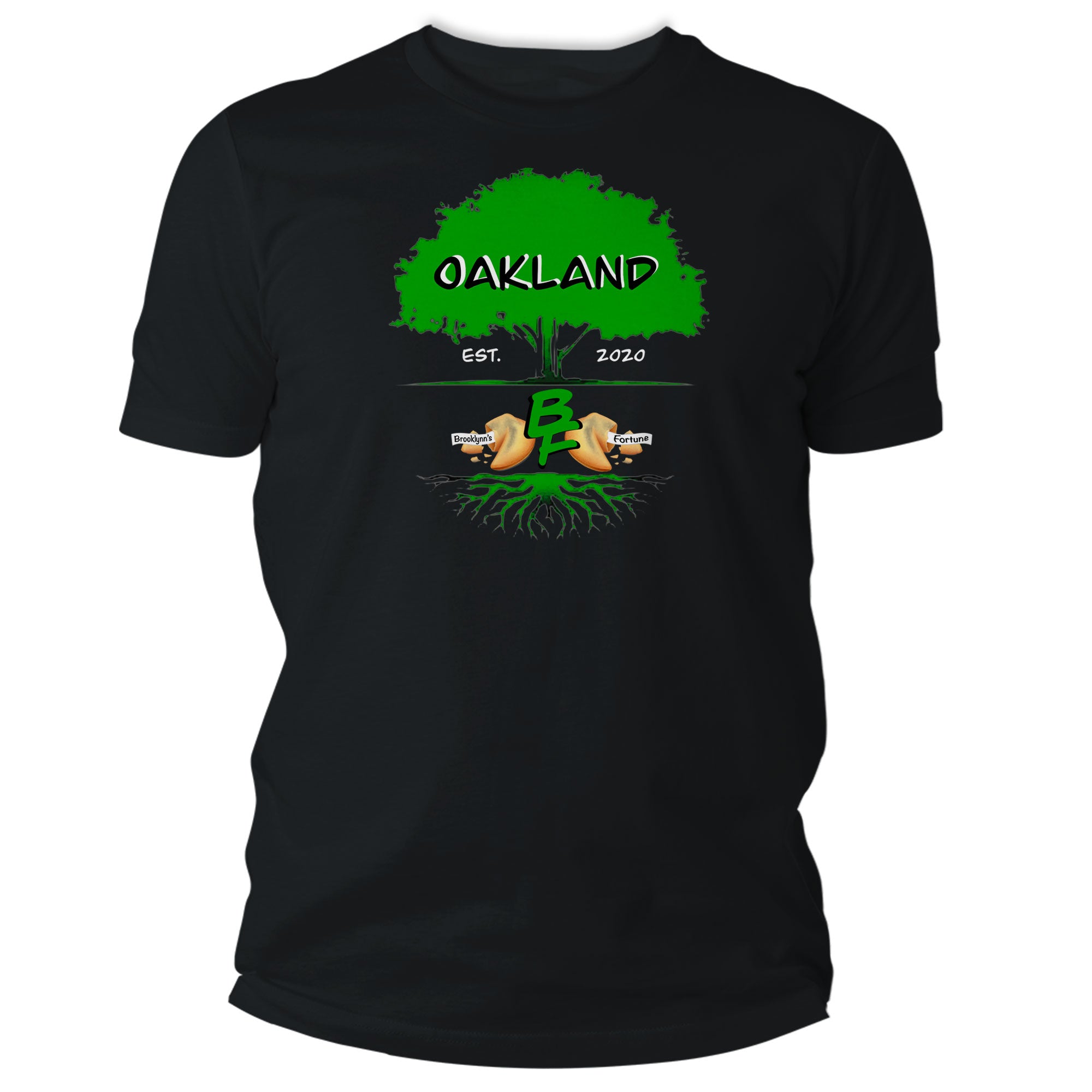 Adult Oak Tree BF Tee Black