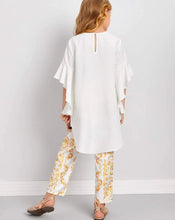 Load image into Gallery viewer, Pearl Hem Top &amp; Scarf Print Pants Set
